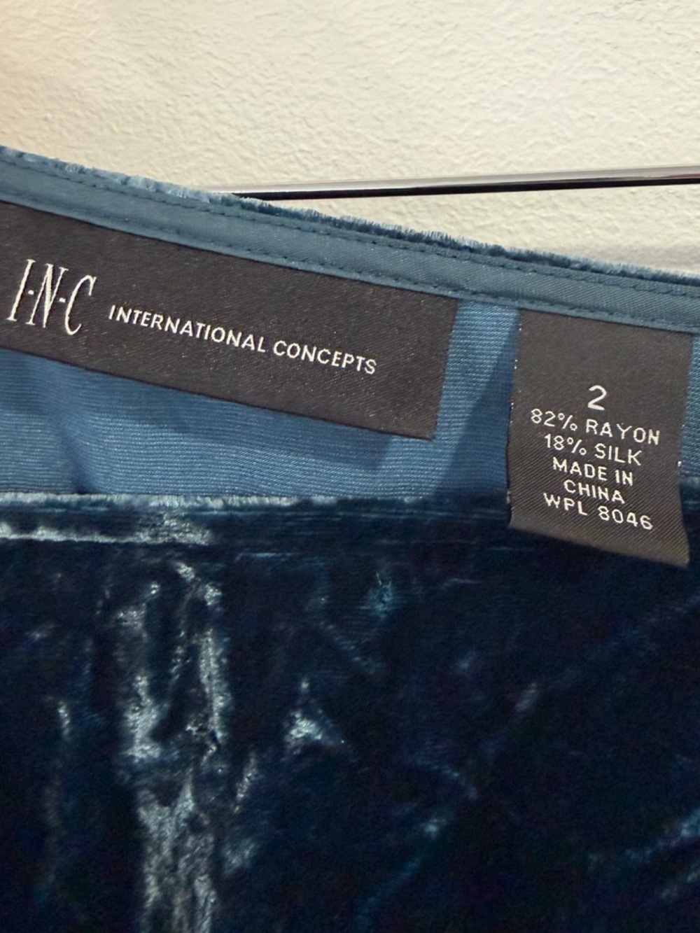 Crushed Velvet Blue Tiered Maxi Skirt 2 Whimsical Fairy Whimsigoth - Picture 5 of 7